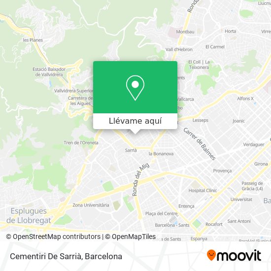 Mapa Cementiri De Sarrià