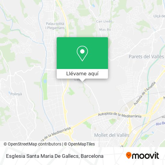 Mapa Esglesia Santa Maria De Gallecs