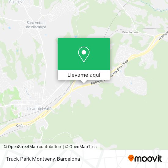 Mapa Truck Park Montseny