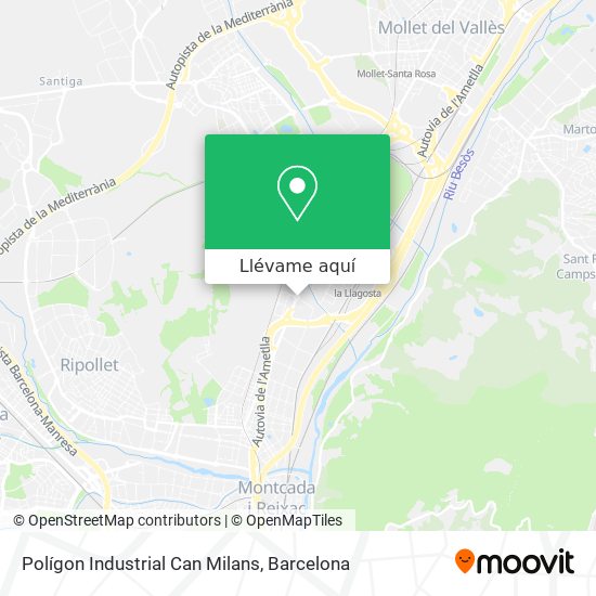 Mapa Polígon Industrial Can Milans