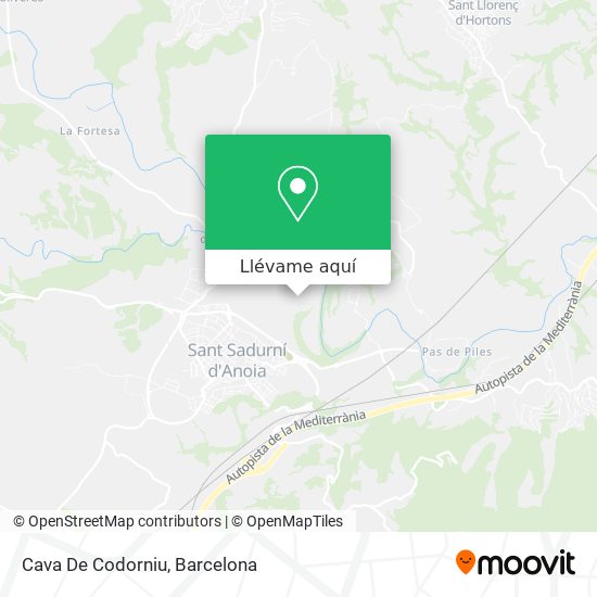 Mapa Cava De Codorniu