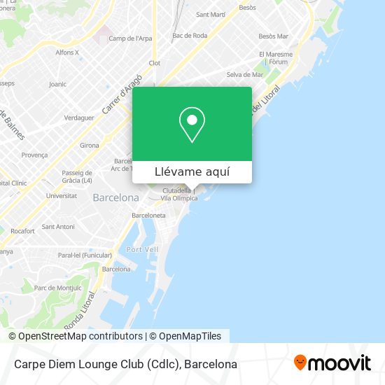 Mapa Carpe Diem Lounge Club (Cdlc)