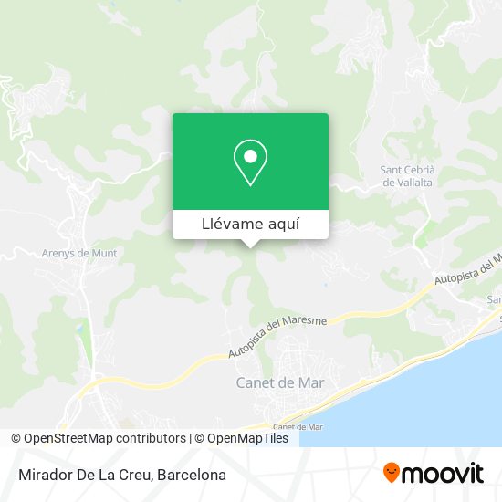 Mapa Mirador De La Creu
