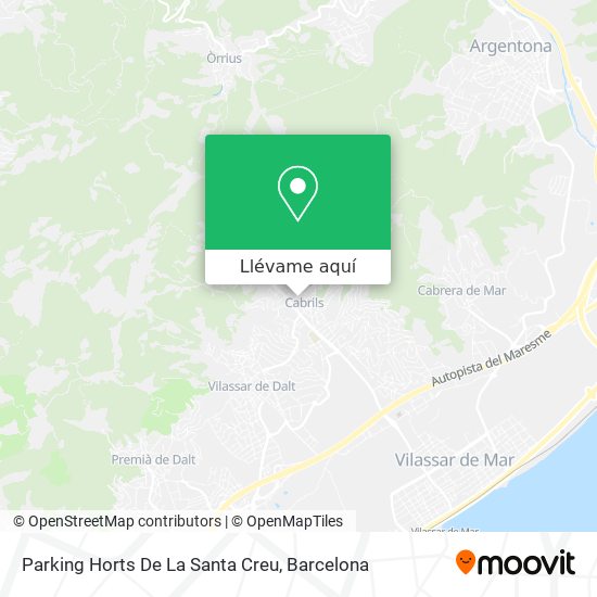 Mapa Parking Horts De La Santa Creu