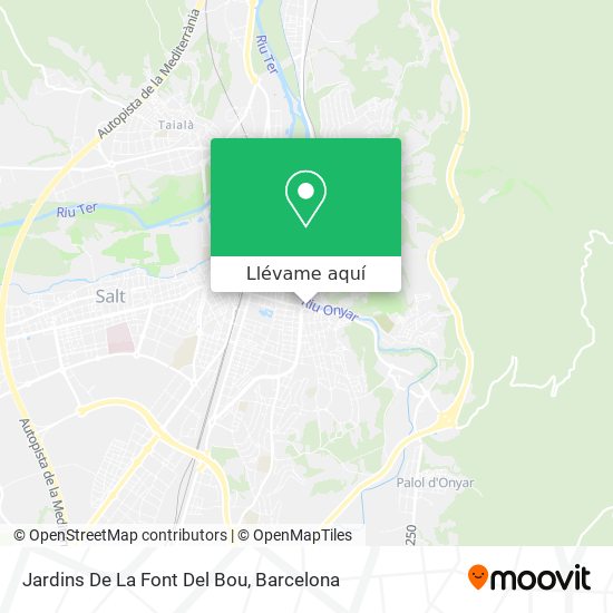 Mapa Jardins De La Font Del Bou