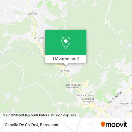 Mapa Capella De Ca L'Avi