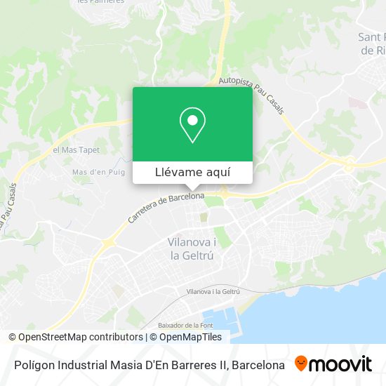 Mapa Polígon Industrial Masia D'En Barreres II