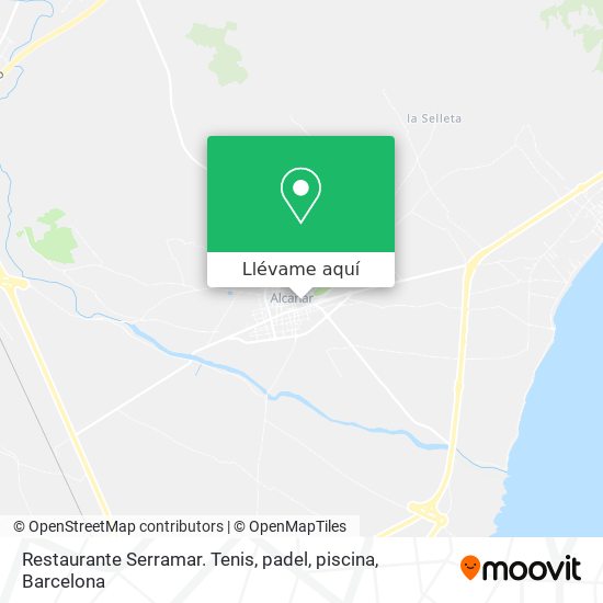 Mapa Restaurante Serramar. Tenis, padel, piscina