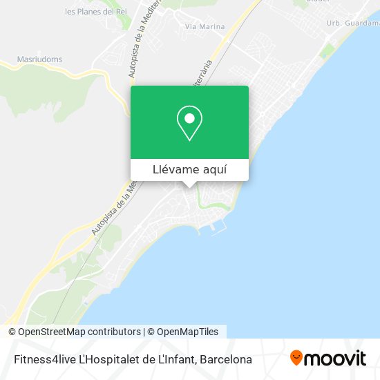 Mapa Fitness4live L'Hospitalet de L'Infant