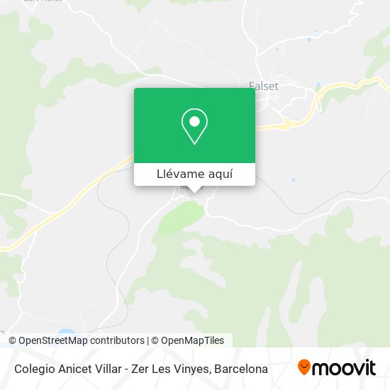 Mapa Colegio Anicet Villar - Zer Les Vinyes