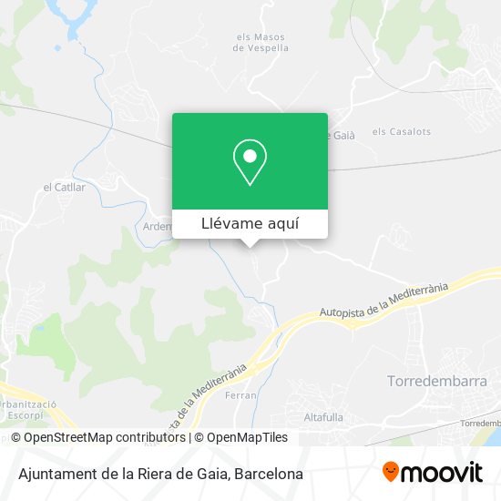 Mapa Ajuntament de la Riera de Gaia