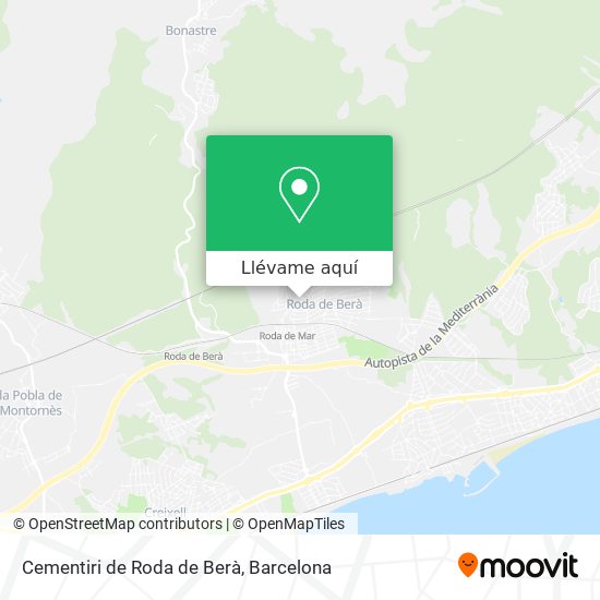Mapa Cementiri de Roda de Berà