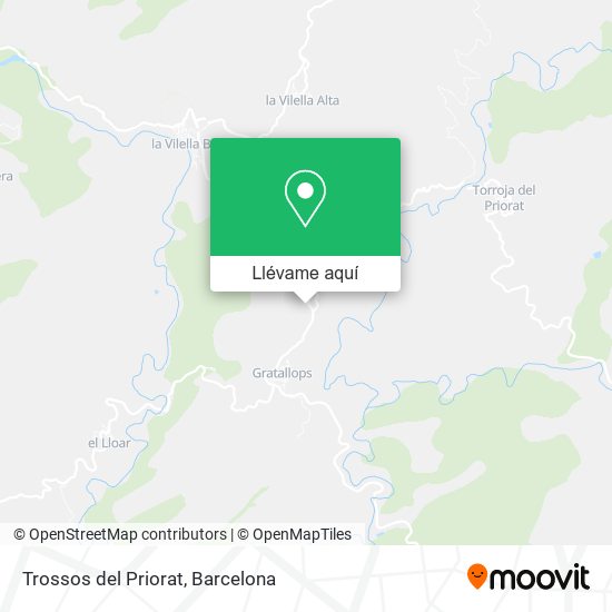 Mapa Trossos del Priorat