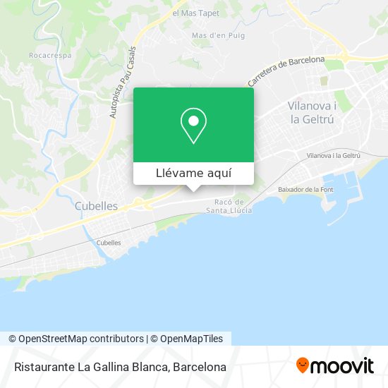 Mapa Ristaurante La Gallina Blanca