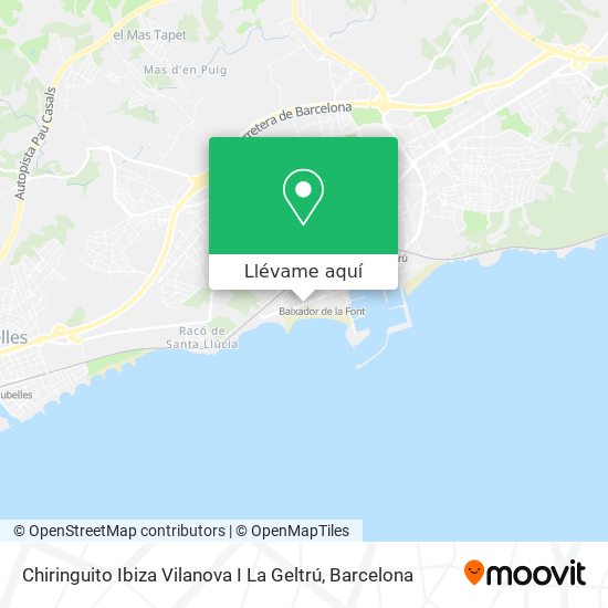 Mapa Chiringuito Ibiza Vilanova I La Geltrú