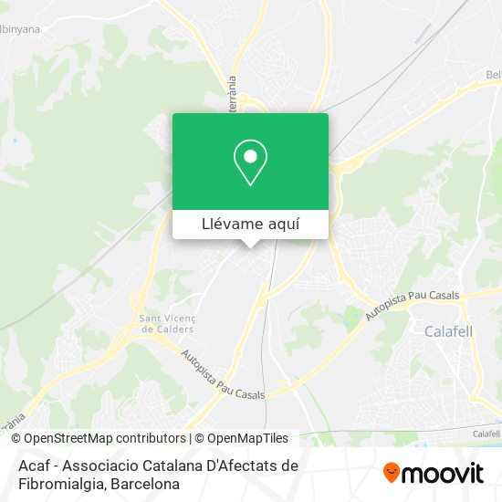 Mapa Acaf - Associacio Catalana D'Afectats de Fibromialgia