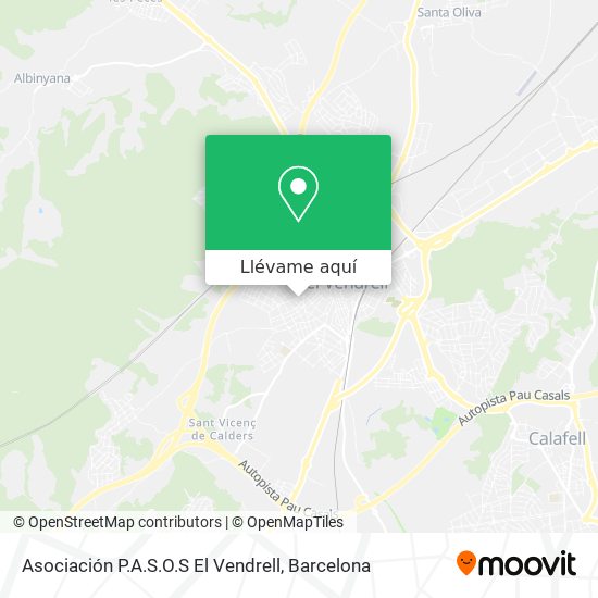 Mapa Asociación P.A.S.O.S El Vendrell