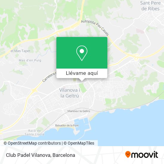 Mapa Club Padel Vilanova