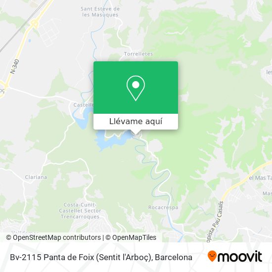 Mapa Bv-2115 Panta de Foix (Sentit l'Arboç)
