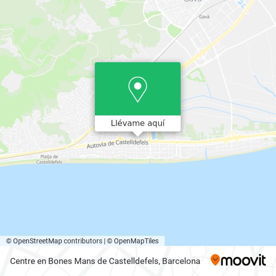 Mapa Centre en Bones Mans de Castelldefels