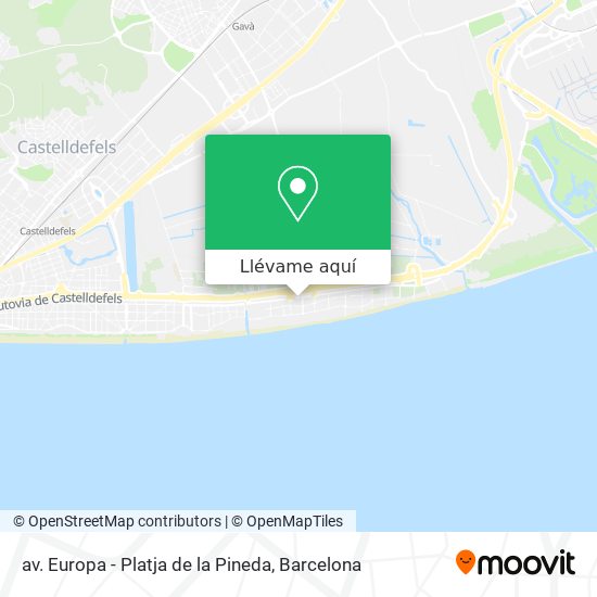 Mapa av. Europa - Platja de la Pineda