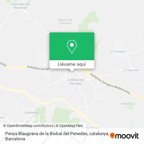 Mapa Penya Blaugrana de la Bisbal del Penedès, catalunya