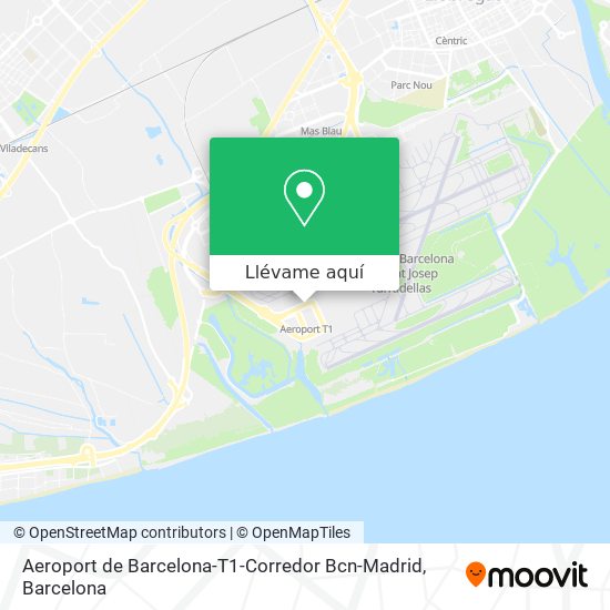 Mapa Aeroport de Barcelona-T1-Corredor Bcn-Madrid