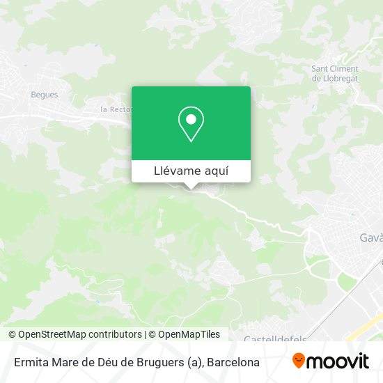 Mapa Ermita Mare de Déu de Bruguers
