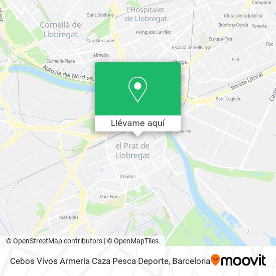 Mapa Cebos Vivos Armería Caza Pesca Deporte