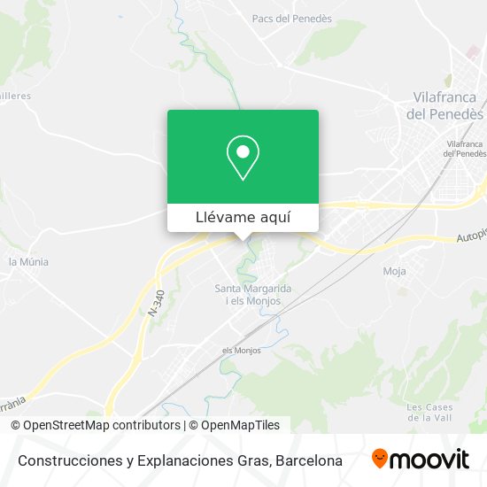 Mapa Construcciones y Explanaciones Gras