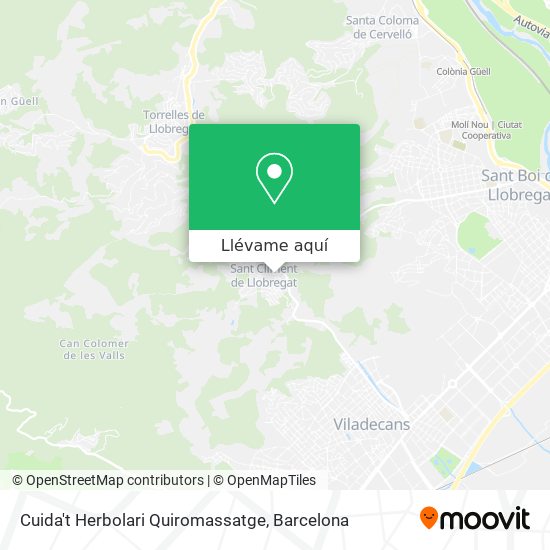 Mapa Cuida't Herbolari Quiromassatge