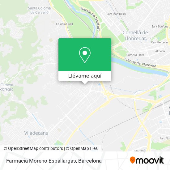 Mapa Farmacia Moreno Espallargas