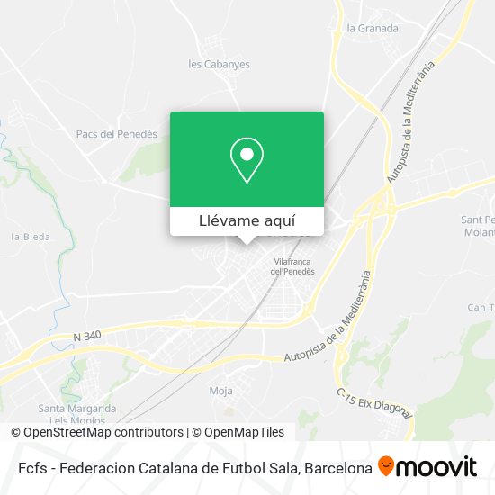 Mapa Fcfs - Federacion Catalana de Futbol Sala