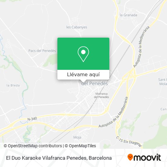 Mapa El Duo Karaoke Vilafranca Penedes