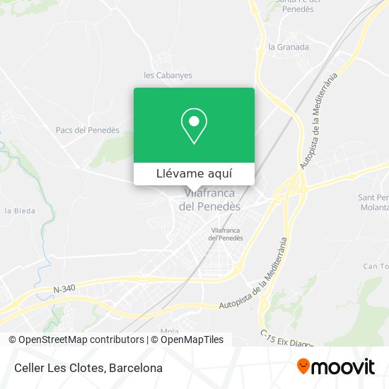 Mapa Celler Les Clotes
