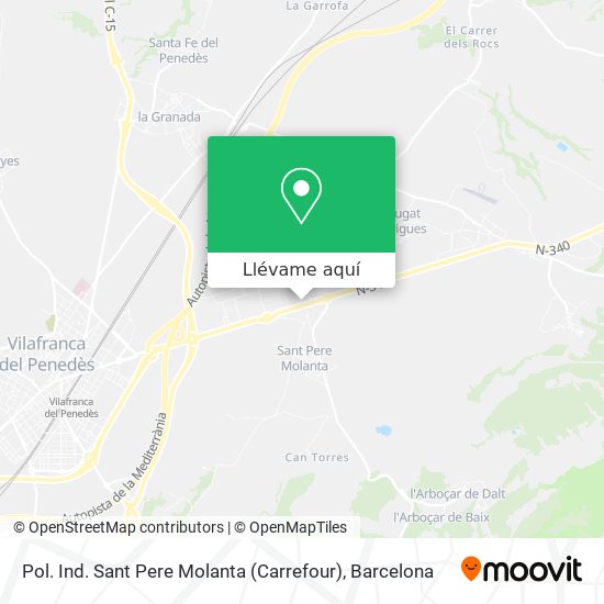 Mapa Pol. Ind. Sant Pere Molanta (Carrefour)
