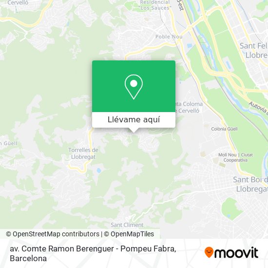 Mapa av. Comte Ramon Berenguer - Pompeu Fabra