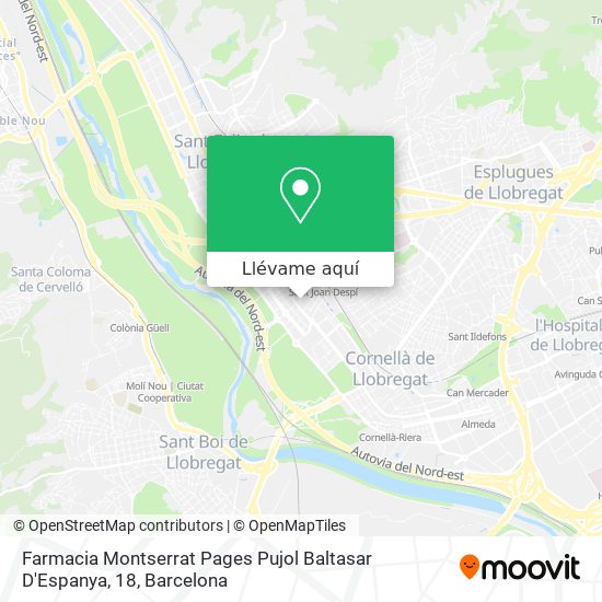 Mapa Farmacia Montserrat Pages Pujol Baltasar D'Espanya, 18