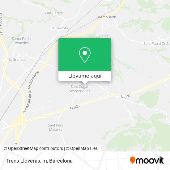 Mapa Trens Lloveras, m