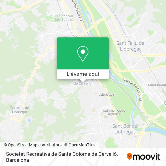 Mapa Societet Recreativa de Santa Coloma de Cervelló