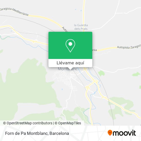 Mapa Forn de Pa Montblanc