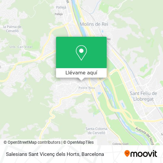 Mapa Salesians Sant Vicenç dels Horts