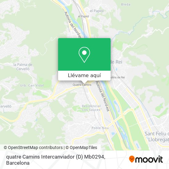 Mapa quatre Camins Intercanviador (D) Mb0294