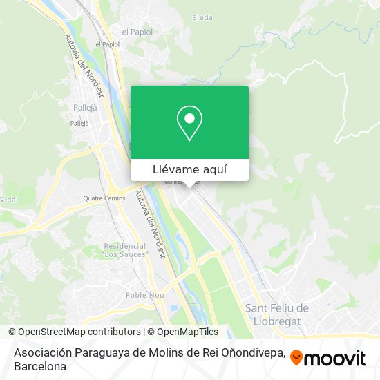 Mapa Asociación Paraguaya de Molins de Rei Oňondivepa
