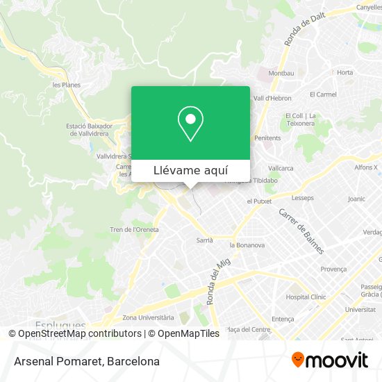 Mapa Arsenal Pomaret