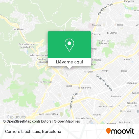 Mapa Carriere Lluch Luis