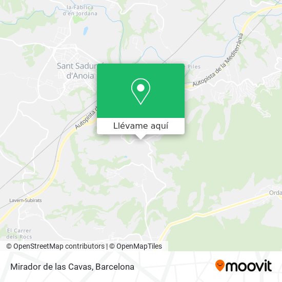 Mapa Mirador de las Cavas