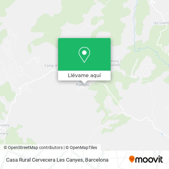 Mapa Casa Rural Cervecera Les Canyes