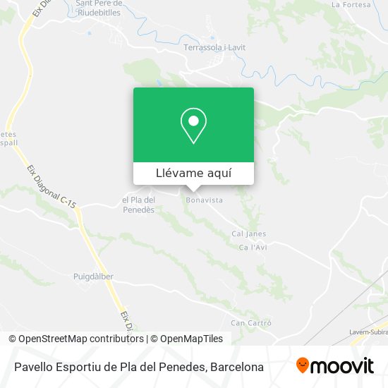 Mapa Pavello Esportiu de Pla del Penedes