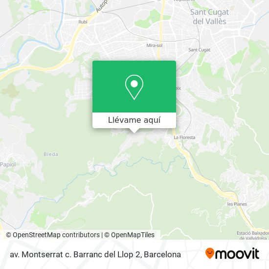 Mapa av. Montserrat c. Barranc del Llop 2